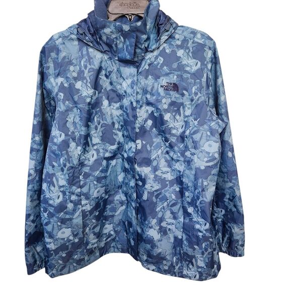 The North Face Dryvent Blue‎ Floral Raincoat Waterproof Sz XL - Picture 1 of 10